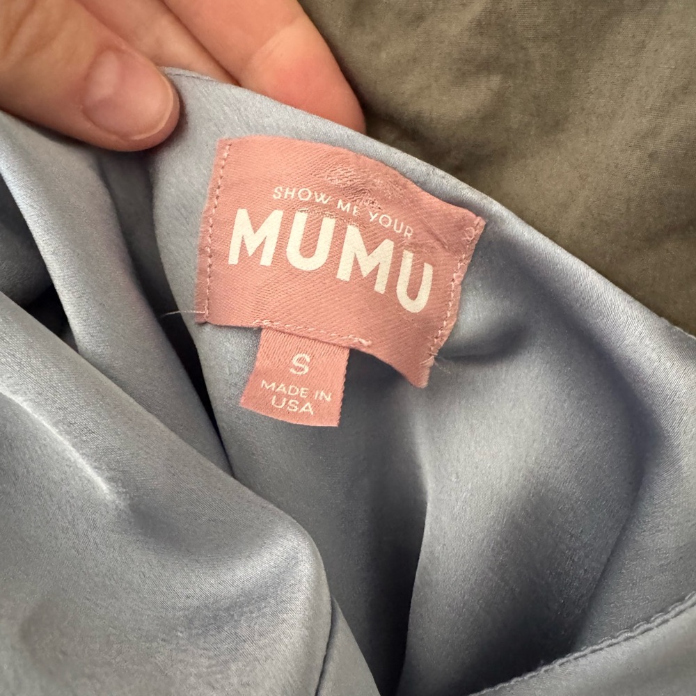 Show Me Your Mumu - Jasmine Halter Maxi Dress (S) - Steel Blue - Picture 5 of 6